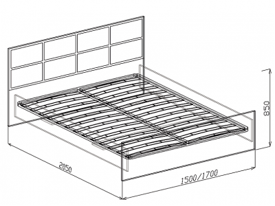 Кровать Палермо (СМ) Кровать №1 (с ортопедическим основанием)