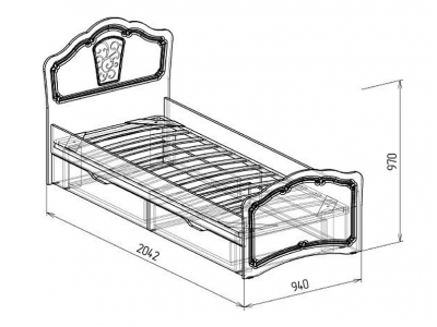 Кровать Тиффани Кровать №3 с ящиками